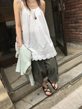 Uhari Lace Shirring Bustier Sleeveless