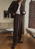 Minimal Belt Pintuck Slacks