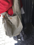 Sendo Diamond Embossed Cotton Shoulder Bag