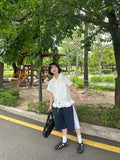 Ganz Color Matching Banding Bermuda Pants