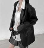 Maxi Cracked Leather Jacket