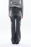 Slate incision flare denim pants