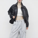 Roia Stitch Leather Jacket