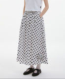 maxi dot corsage skirt