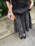 Chiyo Check Frill Tiered Midi Skirt