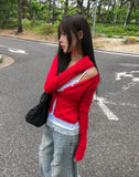 Flynn Ribbed Lace Cardigan