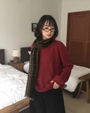 Warmk Vintage Check Winter Muffler