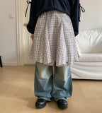 Deanb parachute wide denim pants