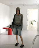 Kaeon Vintage Washed Denim Half Bermuda Pants