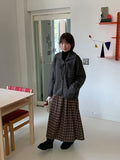 Hibata Cable Ribbon Collar Knit Cardigan