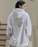 Bunny Flower Embroidered Hoodie