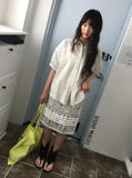Hashita Flower Chiffon Mini Skirt