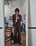 Belly loose fit suede jacket
