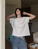 Flop basic crop short sleeve t-shirt