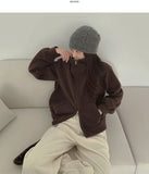 Two-Way Fleece High Neck Thick Hood Zip-Up