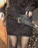 Dami Vintage Studded Leather Belt