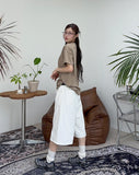 Reuben Curve Stitch Bermuda Pants