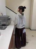 [Brushed] Joan 29 Patch Embroidered Pintuck Balloon Wide Pants