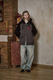 [2-WAY] Melody Patch Raglan Hood Zip-Up
