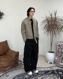 Loose Washed Biker Jacket