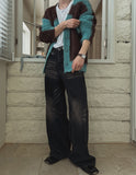 Daven washed black denim