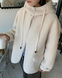 Otoni Fleece Pocket Hood Half Coat