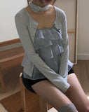 Juten Frill Bustier Sleeveless Blouse