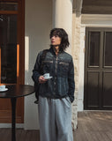 Undead China Neck Denim Jacket
