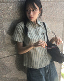 [MADE] Canon Vintage Stripe Short Sleeve Shirt