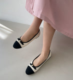 Perriton Color Scheme Ribbon Flat Shoes