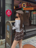 Lucy Unbalanced Off Crop Long Sleeve
