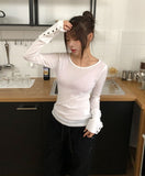 Linie Tencel See-Through Button Long Sleeve