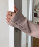 [Fake Layered/Peach Fuzz] Burnin Layered Button T-Shirt