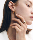 H-Subuni Silver (C) Volume Set Ring