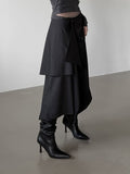 Beon Drape Unbalanced Flared Skirt