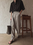 Cooling Belted Two-Tuck Slacks