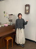 Kitsuna Banding Balloon Long Skirt