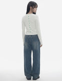 LINE DOTS U-Neck Long Sleeve
