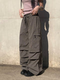 Bruck Nylon Cargo Wide Banding Pants