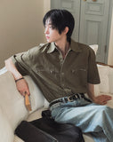 Loib Pig Zipper Short Sleeve Shirt