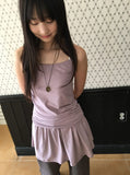 Garta Shirring Layered Sleeveless One Piece