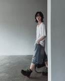 Atelie damage V-neck short sleeves knitwear