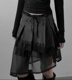 Labelly Pleated Wrap Skirt