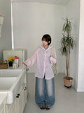 Jyujulo Washing Denim Wide Pants