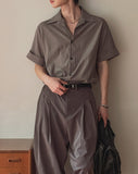 Moment Roll-up Draping Half Shirt