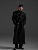 (Made) Hidden Belted Wool Long Coat