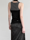 Cowl Neck Draped Layered Halter Top