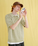 Twist Washed Short Sleeve Knit