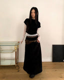 Rubin Corduroy Brushed Long Skirt