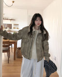 Betty Washed High Neck Buckle Mustang